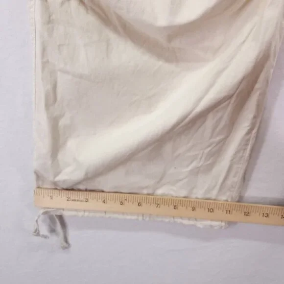 Jaded London Ecru Parachute Cargo Pants Size Small Baggie 30" Elastic Waist - Picture 11 of 15